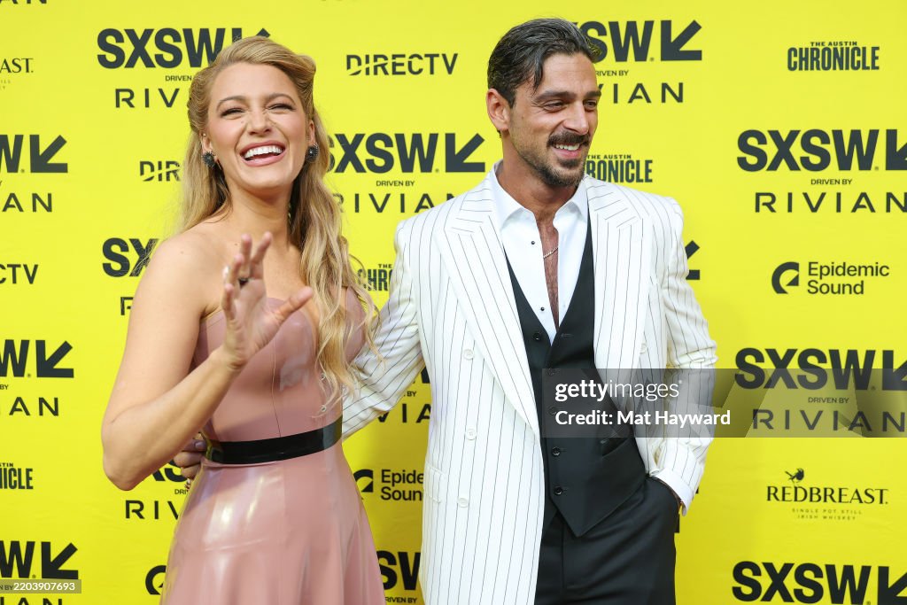 Blake Confer Blake Lively and Michele Morrone attend the world premiere of... News ...