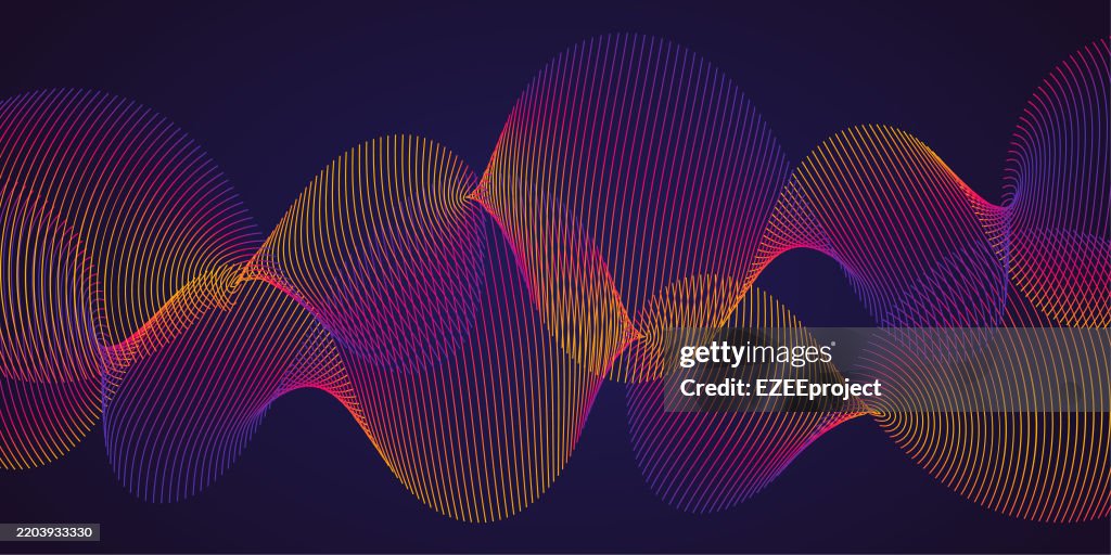 Abstract waving vector background. Modern vibrant color gradient flowing wave lines. Design for booklet, brochure, banner, poster, website, flyer, cover, corporate, backdrop.