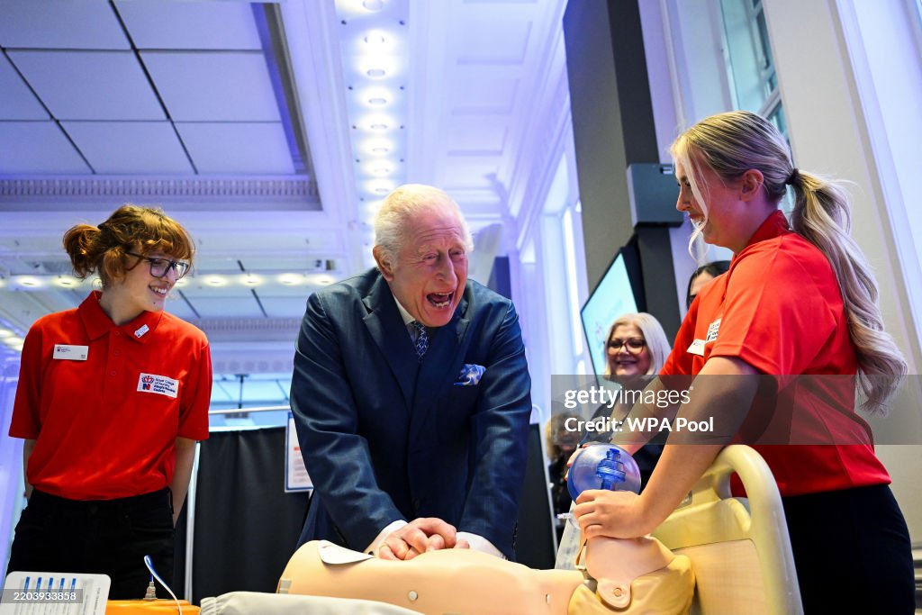 The King Attends A Celebration Of The 1000th RCN King's Nursing Cadet
