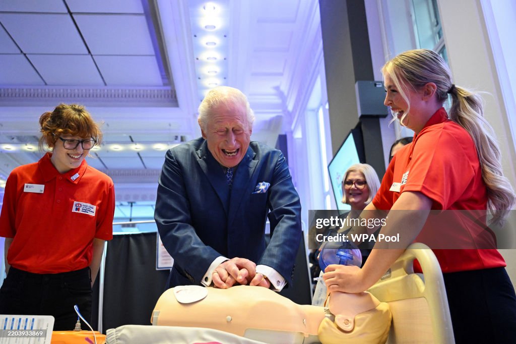 The King Attends A Celebration Of The 1000th RCN King's Nursing Cadet