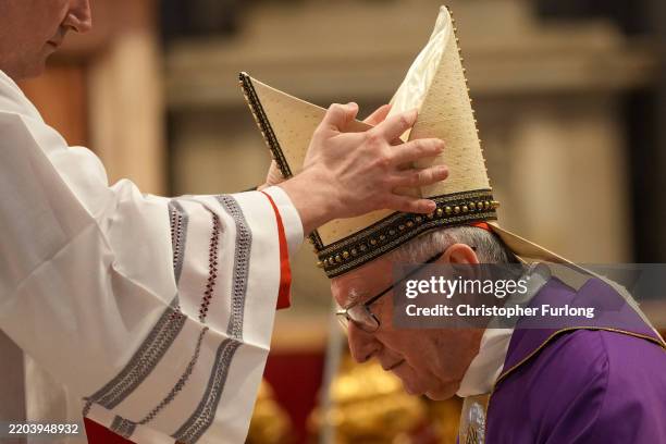 Cardinal Pietro Parolin, the Vatican's Cardinal Secretary of State, conducts a Mass in St Peter's Basilica for The Movement for Life Association...