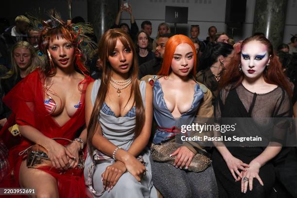 Jazelle, PinkPantheress, Ice Spice and Chappell Roan attend the Vivienne Westwood Womenswear Fall/Winter 2025-2026 show as part of Paris Fashion Week...