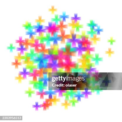 Colorfull Plus Sign Plus Sign Symbol In Colorful Transparent Cloud High-Res Vector Graphic ...