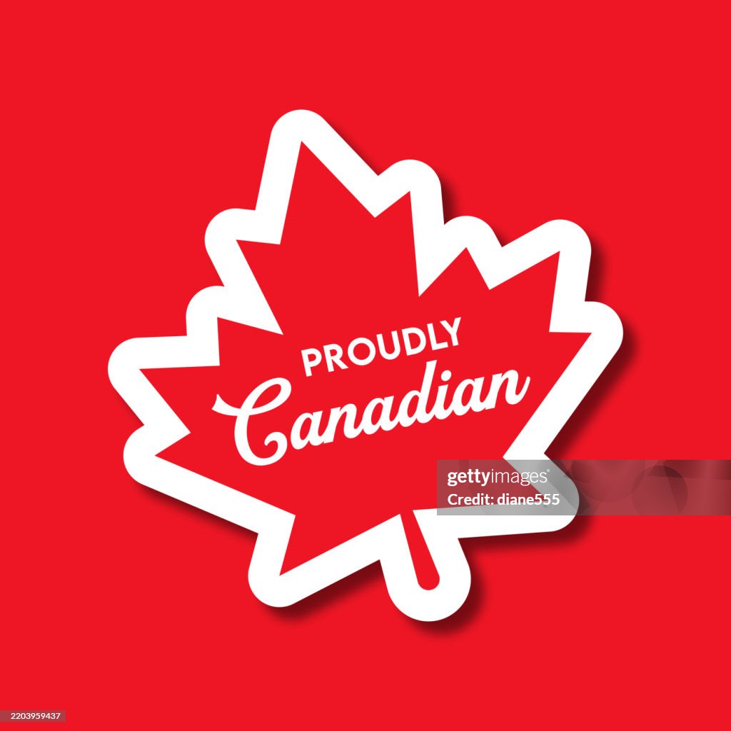 Proudly Canadian Products Label Badge