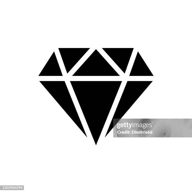 stockillustraties, clipart, cartoons en iconen met diamond solid icon - robijn