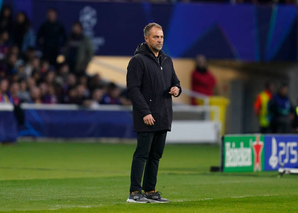 Barcelona head coach Hansi Flick during the UEFA Champions League match, Round of 16, between FC Barcelona and Benfica played at Lluis Companys...