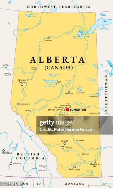 Alberta Province Of Canada Political Map High Res Vector Graphic Alberta Province Of Canada Political Map 