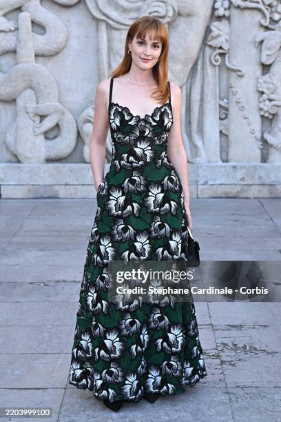 Leighton Meester attends the Elie Saab Womenswear Fall/Winter 2025-2026 show as part of Paris Fashion Week at Palais De Tokyo on March 08, 2025 in...