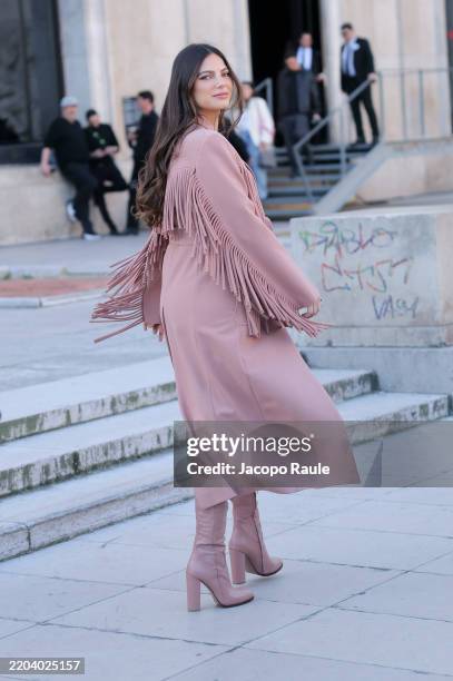 Kelly Piquet attends the Elie Saab Womenswear Fall/Winter 2025-2026 show as part of Paris Fashion Week at Palais De Tokyo on March 08, 2025 in Paris,...