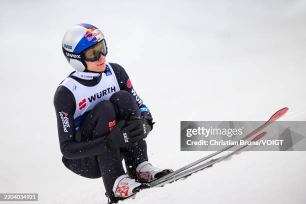 Andreas Wellinger of Germany after his second jump during the Men HS138 Ski Jumping Individual Competition at the FIS World Ski Championships...