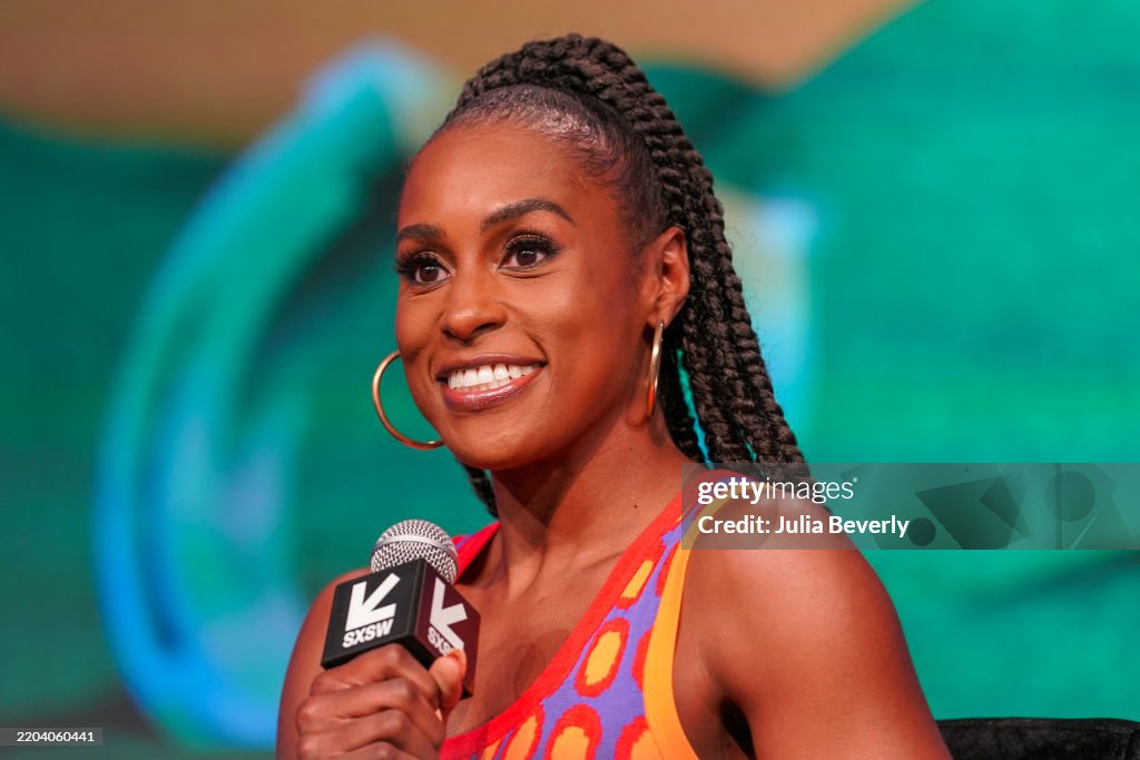 Issa Rae Raid Issa Rae speaks onstage during the 2025 SXSW Conference and Festival ...