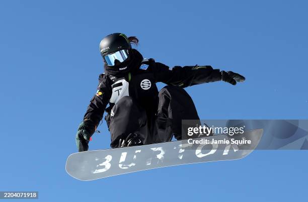Gaon Choi of Korea competes in the women's halfpipe competition on day 2 of The Snow League at Buttermilk Ski Resort on March 08, 2025 in Aspen,...