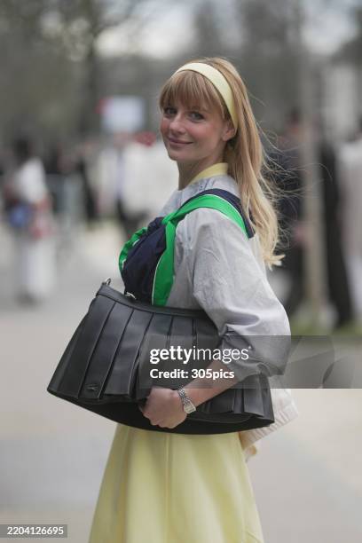 Mafalda Patricio attends the Lacoste Womenswear Fall/Winter 2025-2026 show as part of Paris Fashion Week at Roland Garros on March 09, 2025 in Paris,...