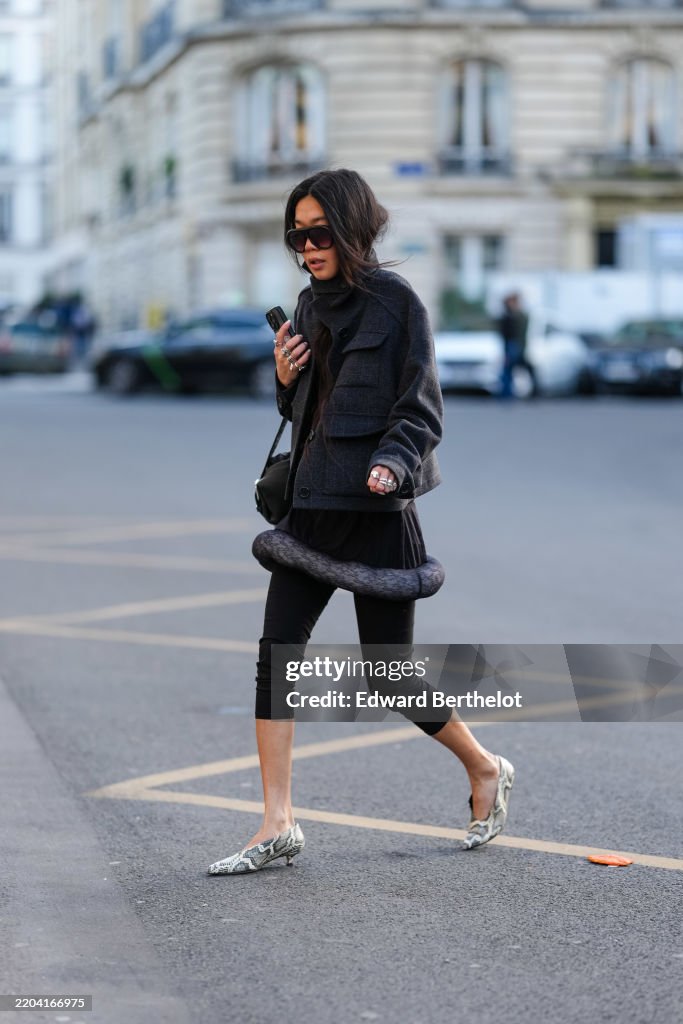 Street Style - Paris Fashion Week - Womenswear Fall/Winter 2025/2026 - Day Six