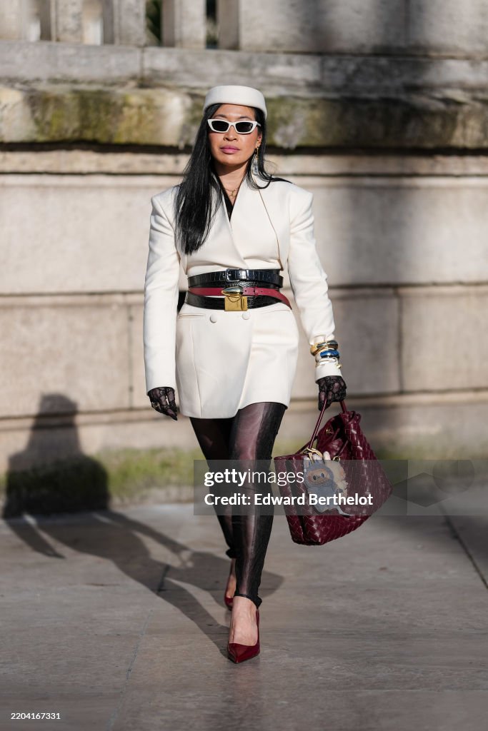 Street Style - Paris Fashion Week - Womenswear Fall/Winter 2025/2026 - Day Six