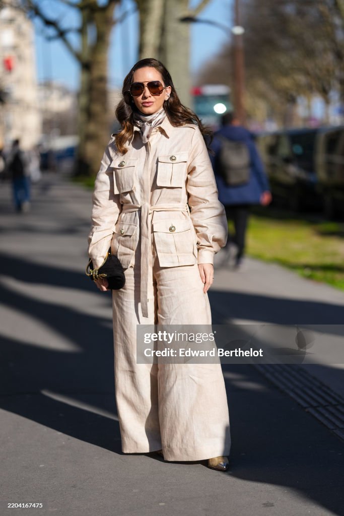 Street Style - Paris Fashion Week - Womenswear Fall/Winter 2025/2026 - Day Six