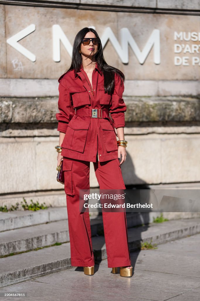 Street Style - Paris Fashion Week - Womenswear Fall/Winter 2025/2026 - Day Six