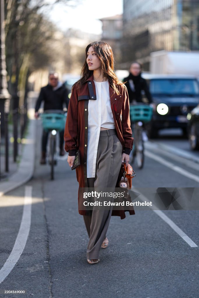 Street Style - Paris Fashion Week - Womenswear Fall/Winter 2025/2026 - Day Six