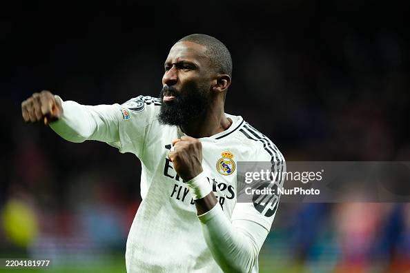 Rodiger Antonio Rudiger centre-back of Real Madrid and Germany celebrates the ...