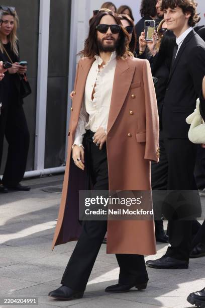 Jared Leto attends the Valentino show during the Womenswear Fall/Winter 2025/2026 as part of Paris Fashion Week on March 09, 2025 in Paris, France.