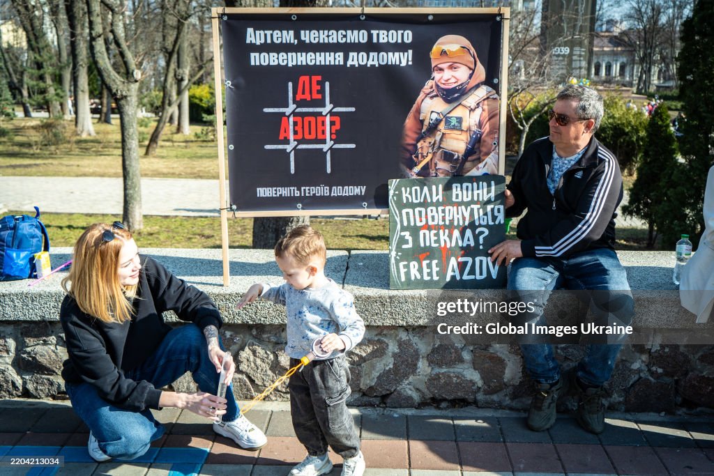 Free Azov Rally In Support Of Ukrainian Prisoners Of War In Kyiv