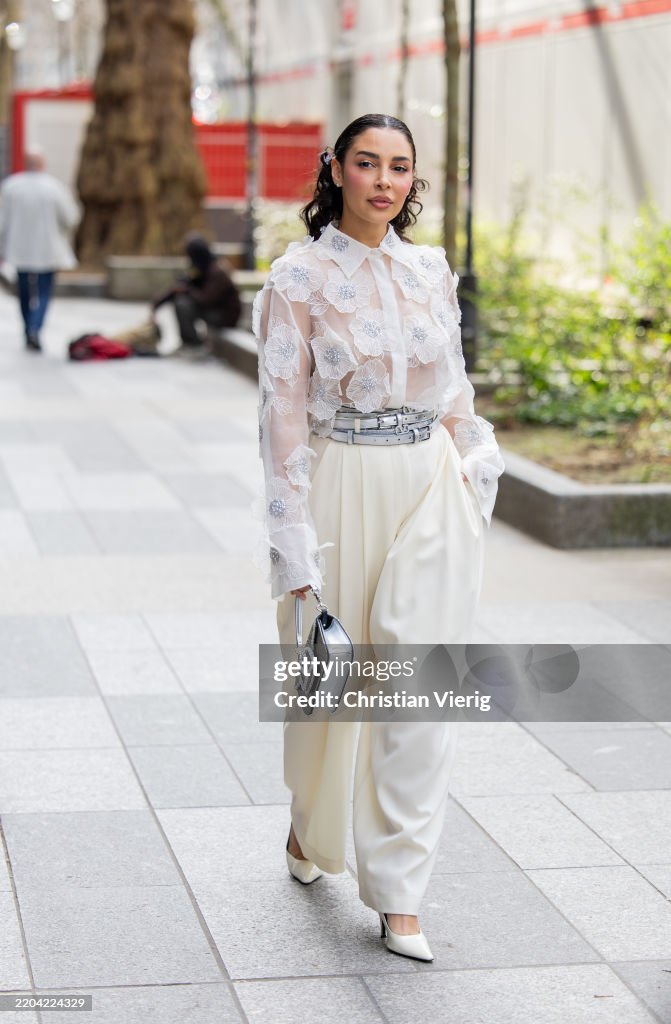 Street Style - Paris Fashion Week - Womenswear Fall/Winter 2025/2026 - Day Seven