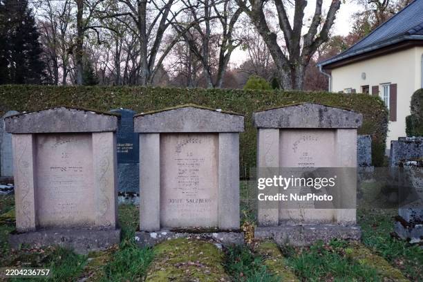 The Jewish Cemetery is in Gauting, Starnberg, Upper Bavaria, Bavaria, Germany, on November 14, 2020.