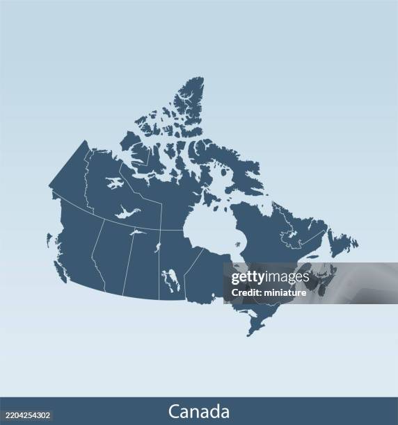 canada map - quebec map stock illustrations