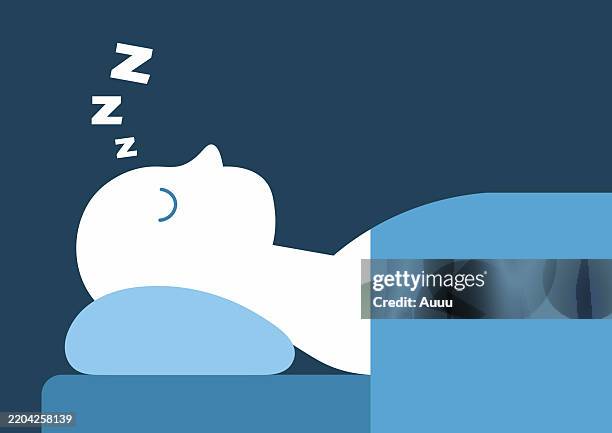 sleeping concept - sleeping well stock illustrations