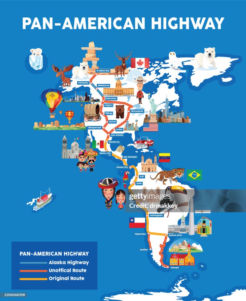 Pan-American Highway Map