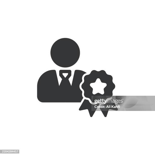 qualification glyph solid icon. solid icon that can be applied anywhere, simple, pixel perfect and modern style. - good grades stock illustrations