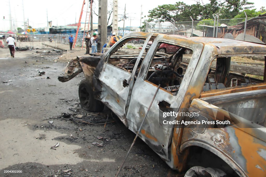 Two Cars Detonate Outside The Litoral Penitentiary In Guayaquil