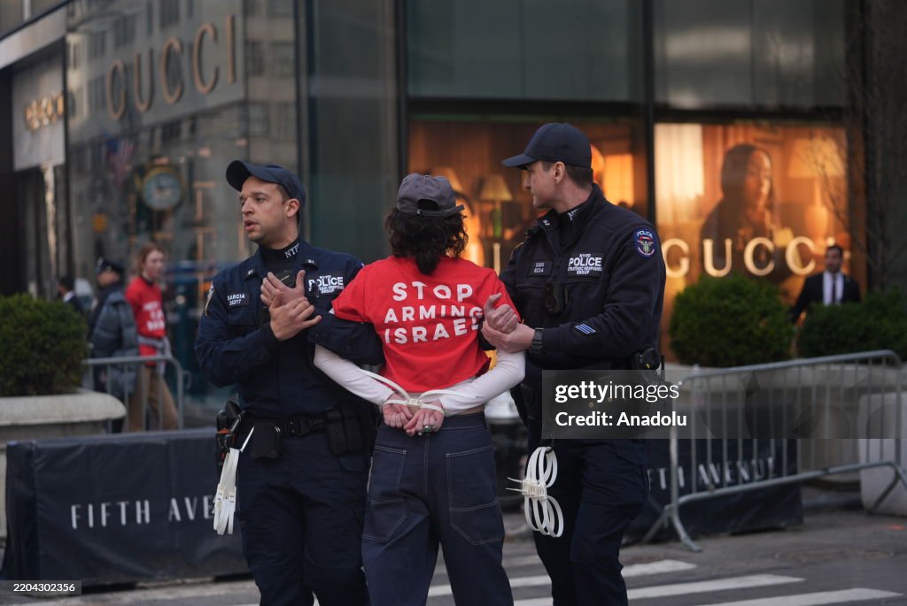Pro-Palestinian Jewish protesters arrested after occupying Trump Tower in New York