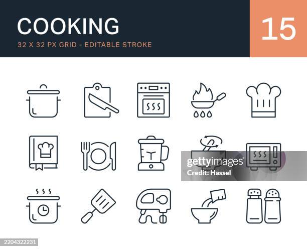 kochen icon-set - essgeschirr stock-grafiken, -clipart, -cartoons und -symbole