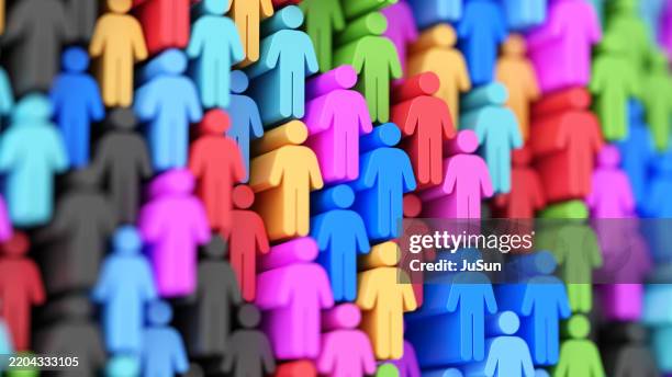 gruppo di persone. sfondo di persone multicolore. lavoro di squadra e concetto di unità - demografia foto e immagini stock
