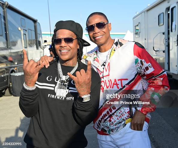 Bg Rapper Lean Rapper Rapper BG and Doug E. Fresh backstage during Day one of 2025 Jazz In ...