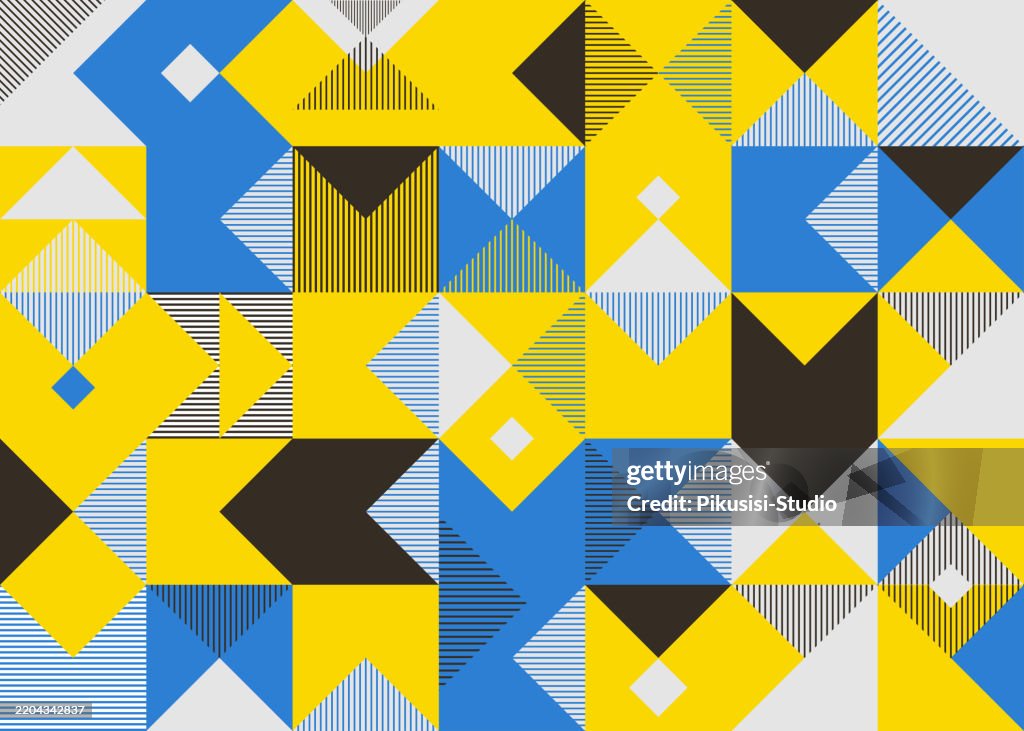 Angular Geometric Seamless Pattern with Modern Triangular Design