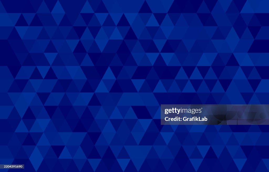 Abstract Blue Triangular Pattern With Modern Geometric Background ...