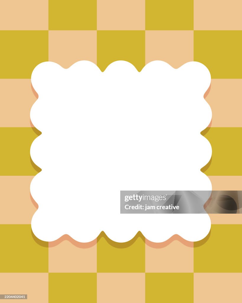 Squggle Box Squiggle Box Frame Template With Soft Peach And Electric Apple Green ...