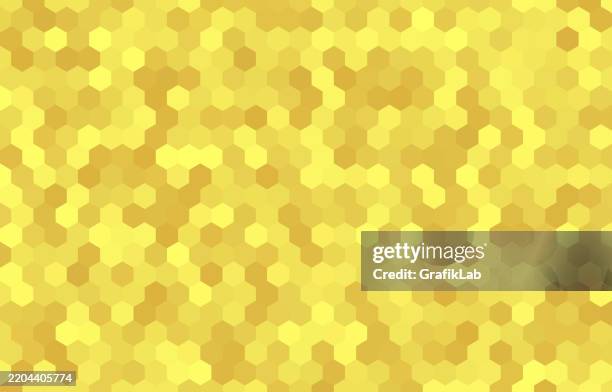 yellow hexagonal abstract background pattern with subtle gradient effect - golden hour stock illustrations
