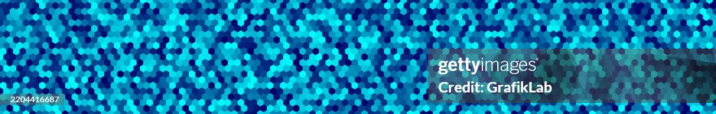 Blue Geometric Pattern Abstract Hexagonal Forms Digital Style