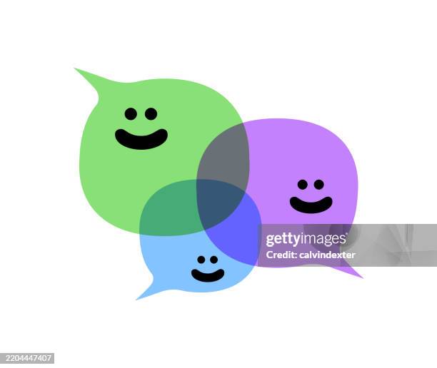 stockillustraties, clipart, cartoons en iconen met emojis on speech bubbles - transparante achtergrond