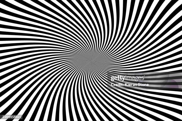 stripe vortex twist black and white - ilusión óptica fotografías e imágenes de stock