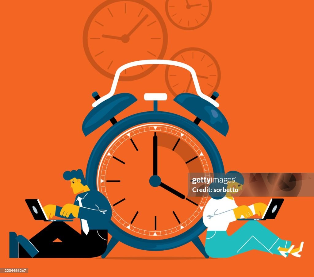 Time Images Time Pressure Business People High-Res Vector Graphic - Getty Images