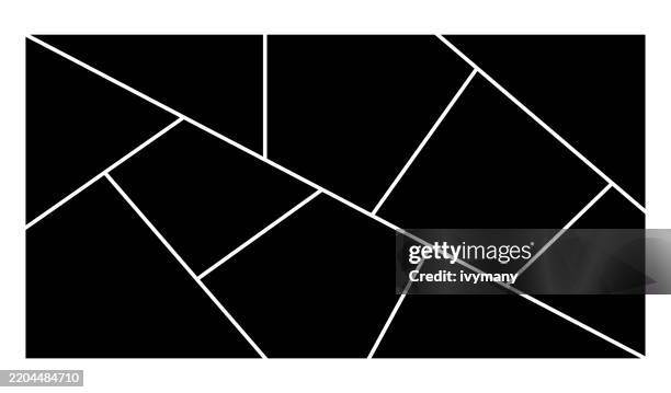 abstract geometric pattern photo frames template collage design composition backgrounds - image montage stock illustrations