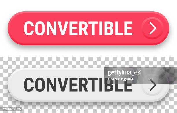 convertible - 3d click web buttons on blank background - adaptable stock illustrations