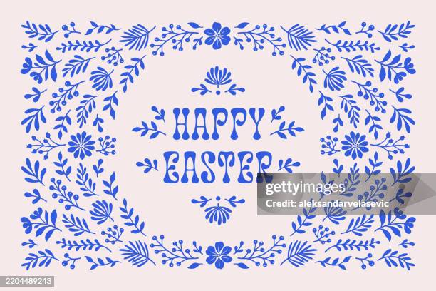 happy easter greeting card - easter stock illustrations
