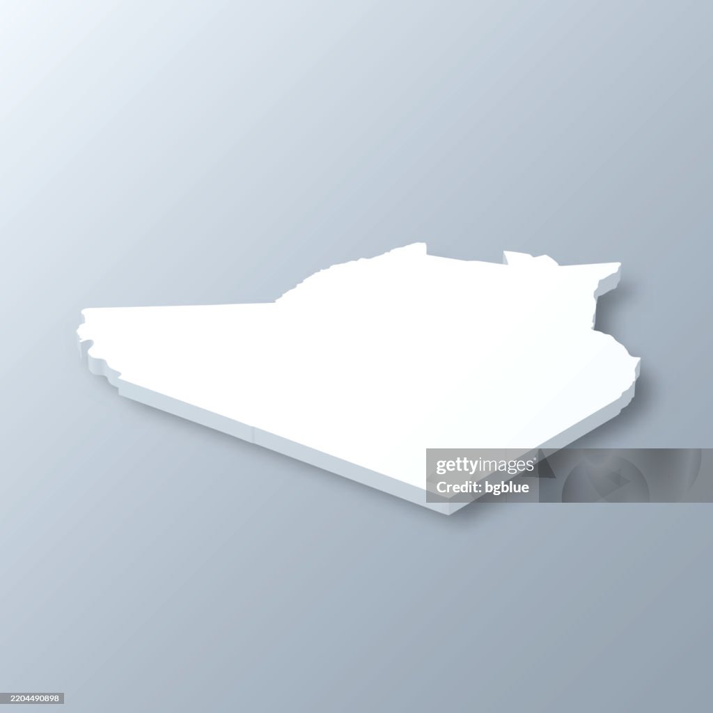 Orange County, New York. 3D Map on gray background