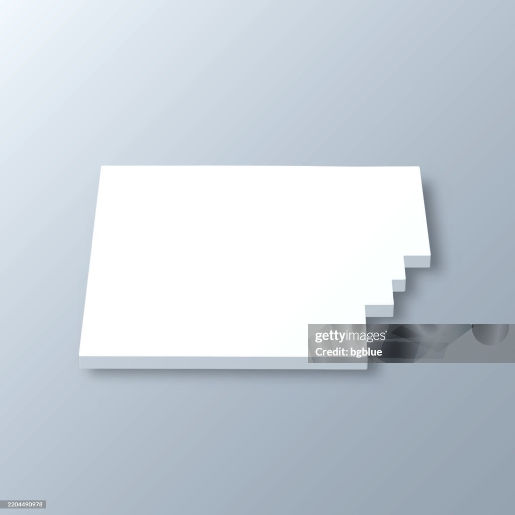 Hancock County, Ohio. 3D Map on gray background