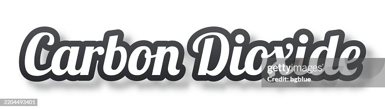 Carbon Dioxide - 3D Text with shadow on white background Carbon Dioxide - 3D Text with shadow on white background